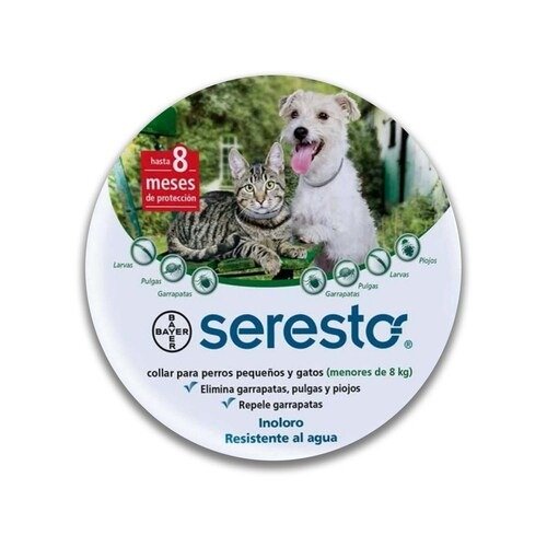 Collar Antipulgas Para Perros y Gatos Menores de 8 Kg