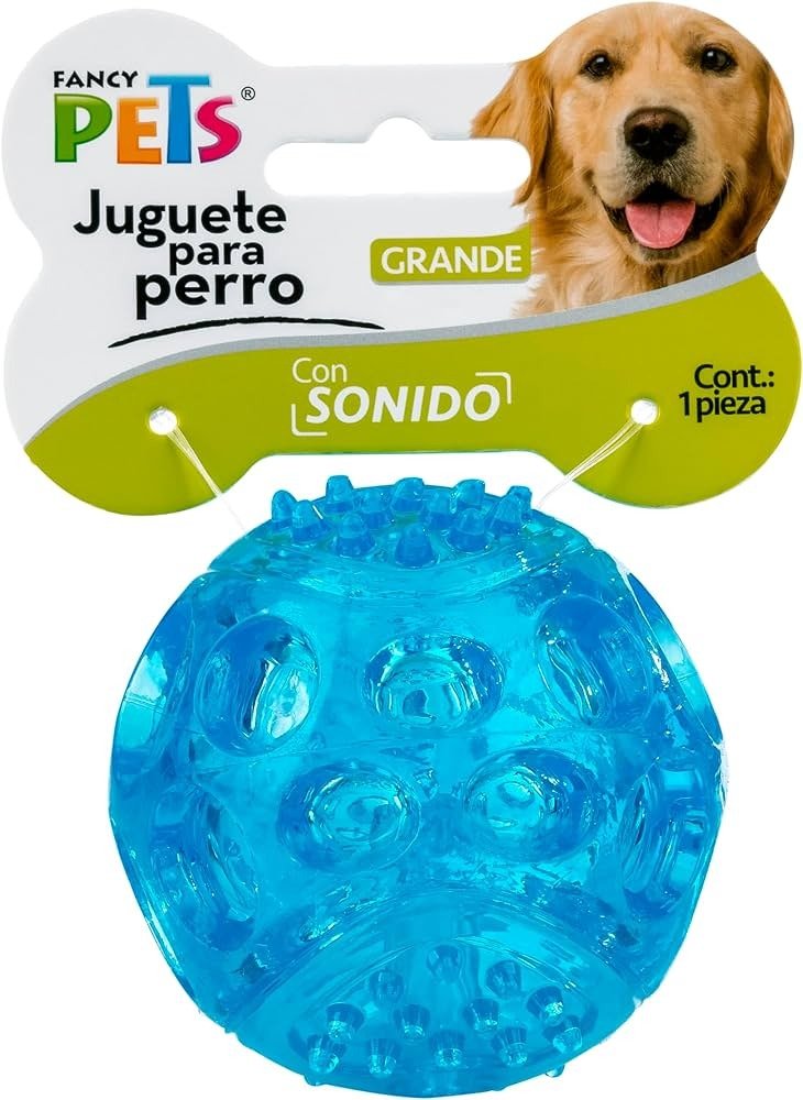 Pelota Caucho Flexible Grande Con Sonido
